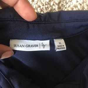 Susan Graver Tops - A navy blue shirt, with golden buttons.💙💙 Susan Graver Tops - A navy blue shirt, with golden buttons.💙💙